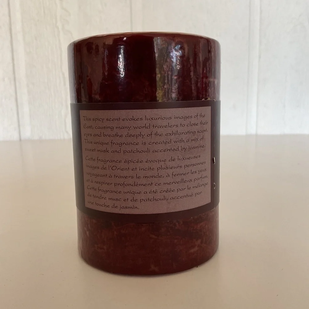 Pier One Retired Asian Spice Pillar Candle NWT
